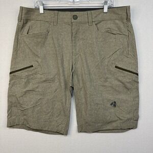 Eddie Bauer First Ascent Men's 38 Grey Check Shorts Camping Hiking Outdoor Cargo